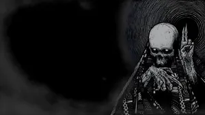 Grunge Goth Skeleton Art Wallpaper