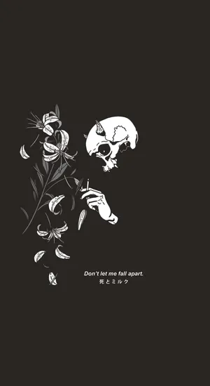 Grunge Goth Skull Art Wallpaper