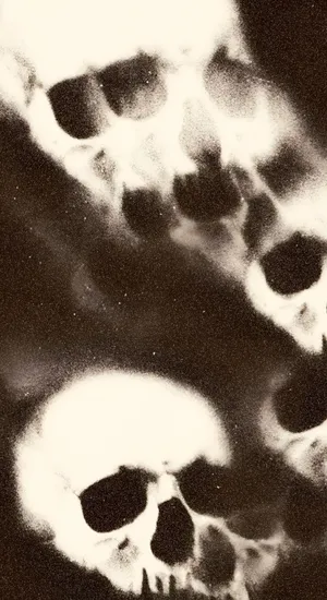 Grunge Goth Skull Shadows Wallpaper