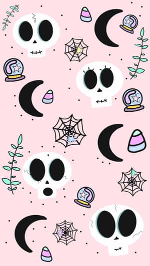 Grunge Halloween Pattern Wallpaper