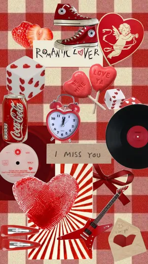 Grunge Lovecore Collage Wallpaper