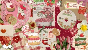 Grunge Lovecore Collage Wallpaper