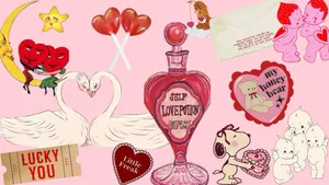 Grunge Lovecore Collage Wallpaper