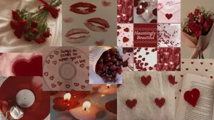 Grunge Lovecore Heart Collage Wallpaper