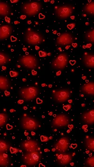Grunge Lovecore Heart Pattern Wallpaper