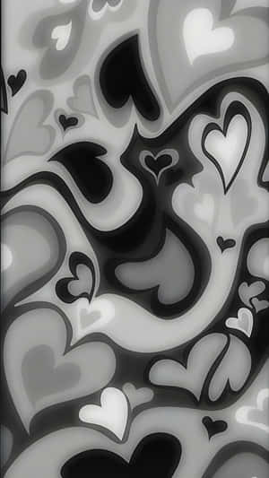 Grunge Lovecore Heart Swirls Wallpaper
