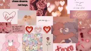 Grunge Lovecore Moodboard Wallpaper