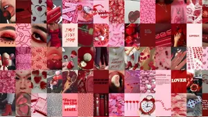 Grunge Lovecore Moodboard Wallpaper