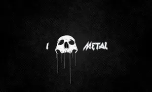 Grunge_ Metal_ Skull_ Background Wallpaper
