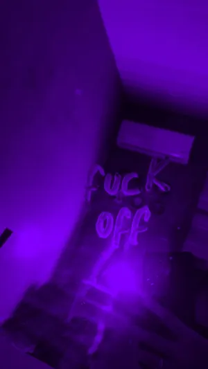 Grunge Neon Purple Room Aesthetic Wallpaper