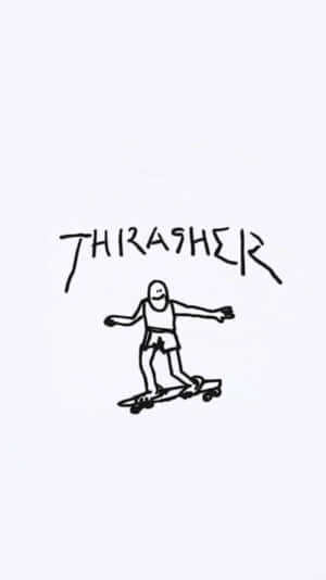 Grunge Skater Sketch Thrasher Wallpaper
