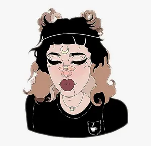 Grunge Tumblr Aesthetic Girl Digital Art Wallpaper