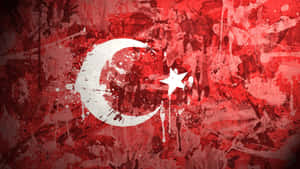 Grunge Turkish Flag Artwork Wallpaper