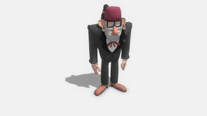 Grunkle Stan 3d In White Wallpaper