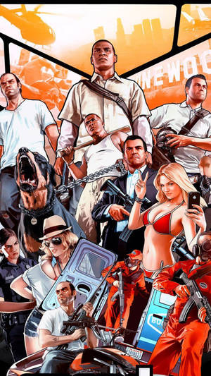 Gta 5 Phone Gangster Squad Wallpaper