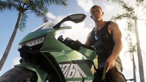 Gta 6 Character On Motorcycle Wallpaper