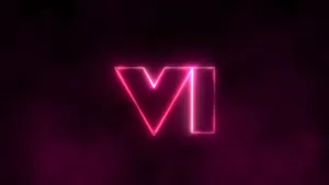 Gta 6 Neon Logo Reveal Wallpaper