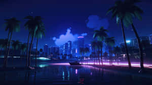 Gta 6 Night Cityscape Wallpaper