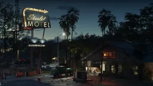Gta 6 Nighttime Motel Scene Wallpaper