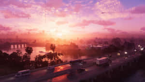 Gta 6 Stunning Sunset Scene Wallpaper
