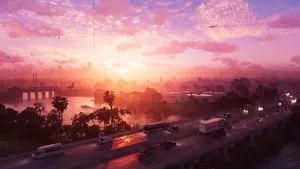 Gta 6 Stunning Sunset Scene Wallpaper
