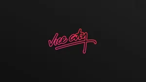 Gta Vice City Retro Game Title Wallpaper