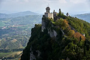 Guaita Tower Overlooking Vast Greenery Wallpaper