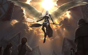 Guardian Angels Flying Wallpaper