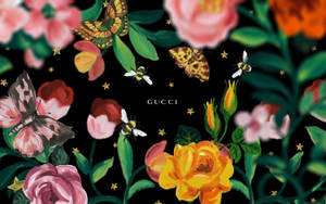 Gucci Floraland Butterfly Pattern Wallpaper