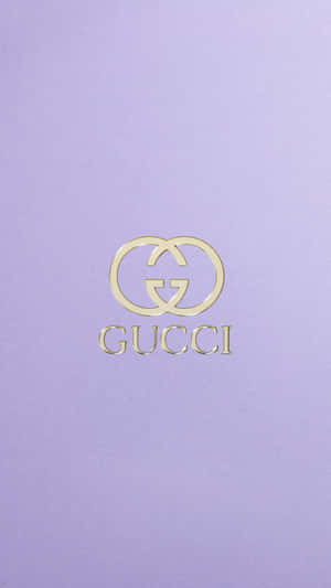 Gucci Logo On A Purple Background Wallpaper