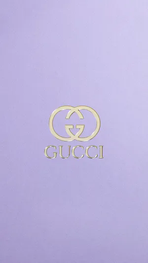 Gucci Logo On A Purple Background Wallpaper