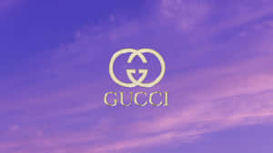 Gucci Logo On A Purple Sky Wallpaper