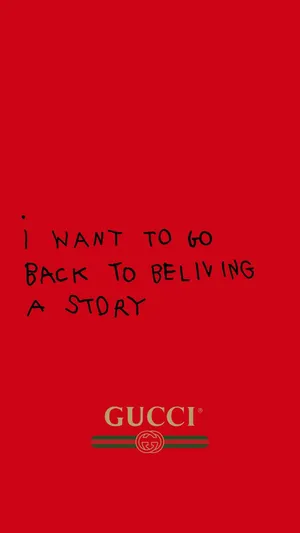 Gucci Story Desire Red Background Wallpaper