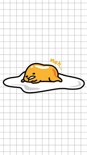 Gudetama Grid Lines Wallpaper