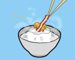 Gudetama Rice Bowl Wallpaper