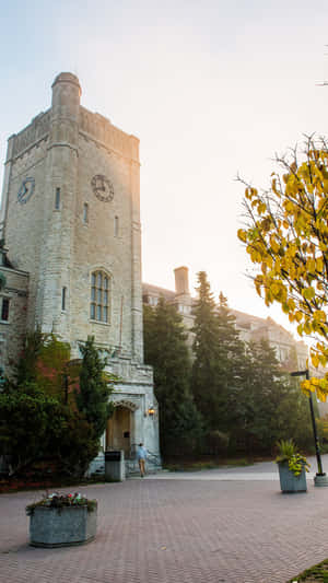 Guelph University Clock Tower Sunrise Wallpaper