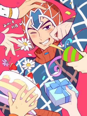 Guido Mista Showing Off His Power In An Epic Pose Wallpaper