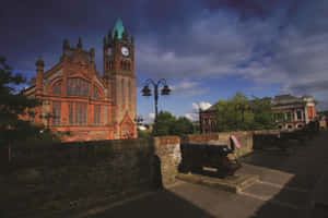 Guildhall Londonderry Dusk Wallpaper