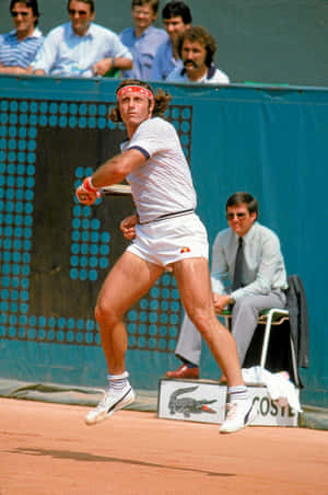 Guillermo Vilas Competing In The 1982 French Open Wallpaper