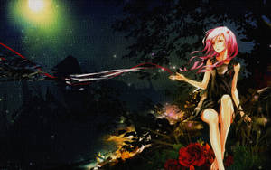 Guilty Crown Inori In Black Dress Wallpaper