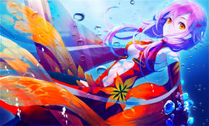 Guilty Crown Inori Underwater Wallpaper