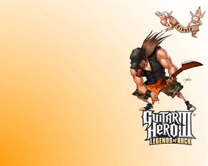 Guitar Hero 3 Cartoon Guitarist Poster Wallpaper