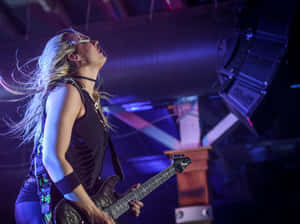 Guitarist Nita Strauss Performing Live Wallpaper