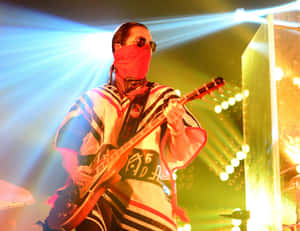 Guitarist Performance Stage Lights Wallpaper