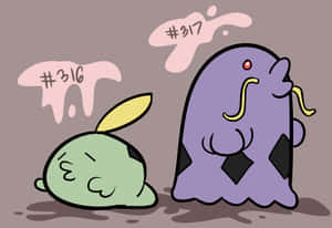 Gulpin And Swalot Back To Back Wallpaper