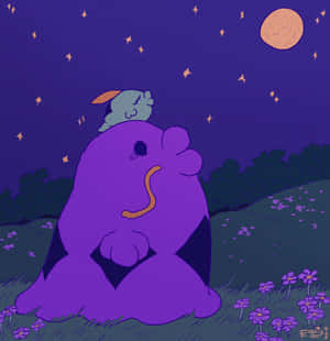 Gulpin And Swalot Under The Moonlight Wallpaper