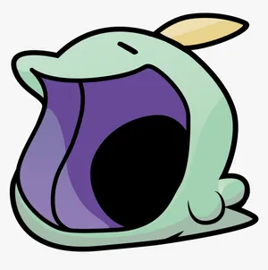 Gulpin Widely Opening His Mouth Wallpaper