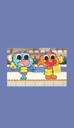 Gumball And Darwin's Fun-filled Adventures In Their Colorful World Wallpaper