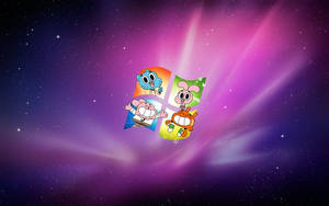 Gumball Microsoft Logo Wallpaper