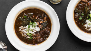 Gumbo Black Aesthetic Rice Spring Onion Wallpaper